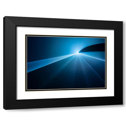 To The Point Black Modern Wood Framed Art Print with Double Matting by Van Son, Greetje