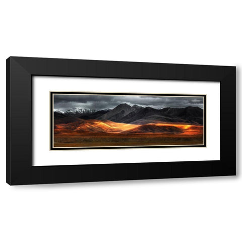 Pano Black Modern Wood Framed Art Print with Double Matting by Selions