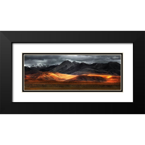 Pano Black Modern Wood Framed Art Print with Double Matting by Selions