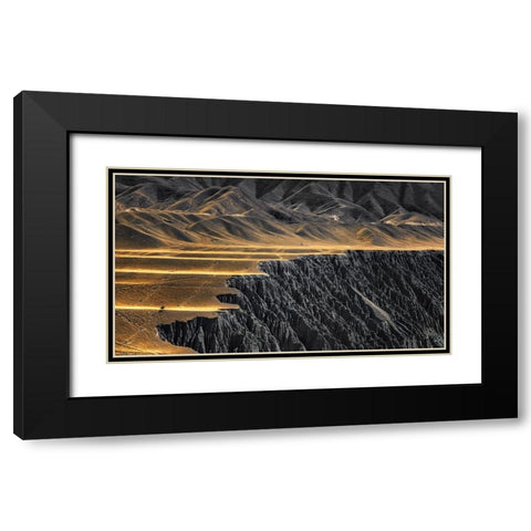 The Wrinkles Of God Black Modern Wood Framed Art Print with Double Matting by Selions