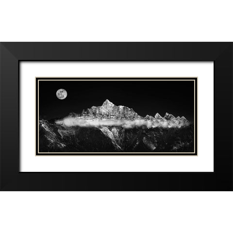 The Jade Belt Black Modern Wood Framed Art Print with Double Matting by Selions