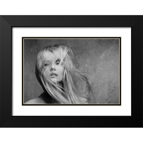 Windswept Series Black Modern Wood Framed Art Print with Double Matting by Ashton-Jones, Howard