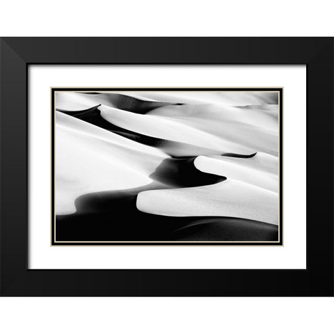 Dance Black Modern Wood Framed Art Print with Double Matting by Momeni, Mohammadreza