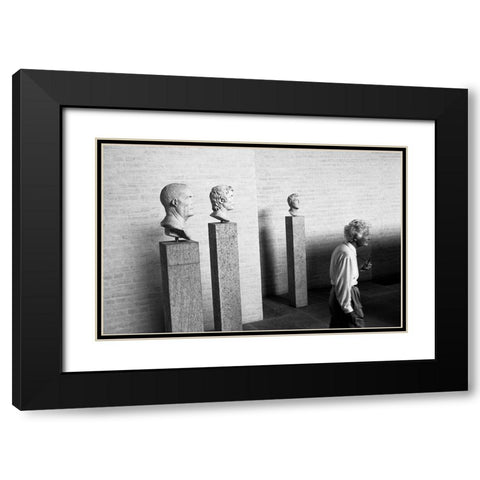 Philosophical Perspective-From The Series Qkunstbetrachtungq Black Modern Wood Framed Art Print with Double Matting by Matthes, Dieter