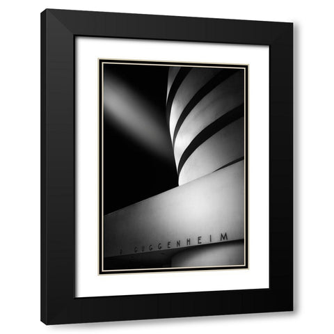 The Guggenheim Museum Black Modern Wood Framed Art Print with Double Matting by Ruiz Dueso, Jorge