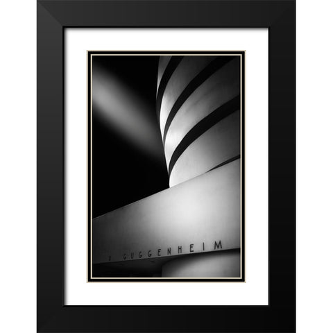 The Guggenheim Museum Black Modern Wood Framed Art Print with Double Matting by Ruiz Dueso, Jorge