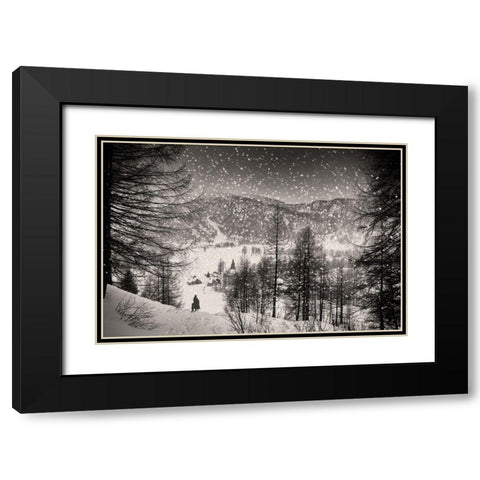 Finally At Home Black Modern Wood Framed Art Print with Double Matting by Guarino, Vito