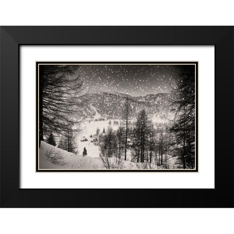 Finally At Home Black Modern Wood Framed Art Print with Double Matting by Guarino, Vito