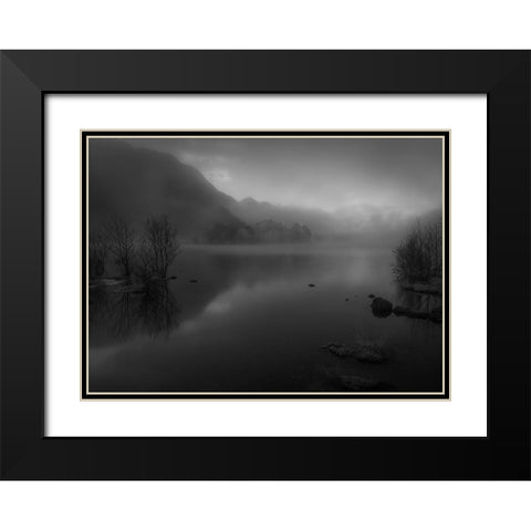 Glennfinnan Black Modern Wood Framed Art Print with Double Matting by Darby, Rob