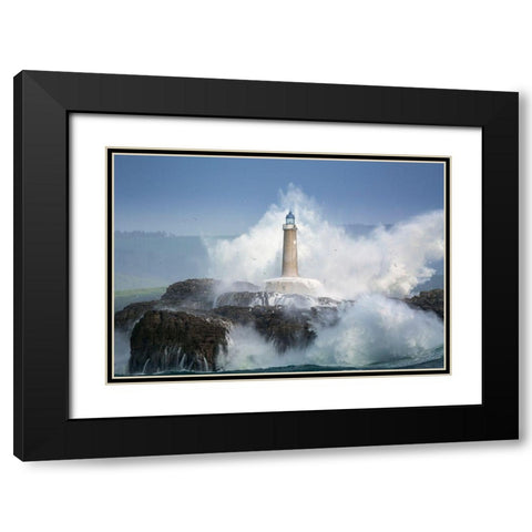 Wild Sea. Black Modern Wood Framed Art Print with Double Matting by Saavedra Ruiz, Sergio