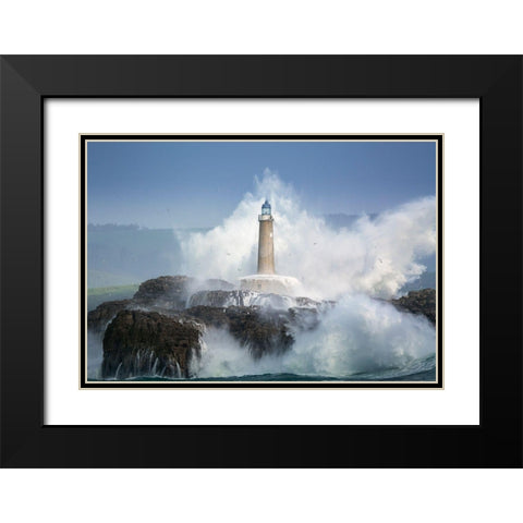 Wild Sea. Black Modern Wood Framed Art Print with Double Matting by Saavedra Ruiz, Sergio