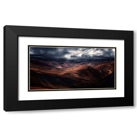 The Highland Of The Holy Light Black Modern Wood Framed Art Print with Double Matting by Selions