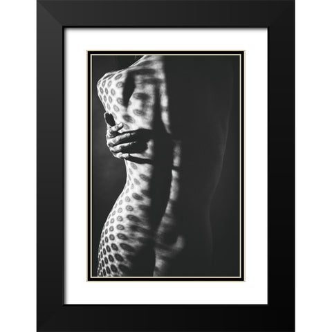 Shadow Black Modern Wood Framed Art Print with Double Matting by Kiyota, Daisuke