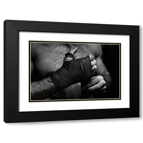 The Force Be With You Black Modern Wood Framed Art Print with Double Matting by Allicot, Manu