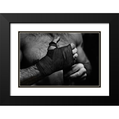The Force Be With You Black Modern Wood Framed Art Print with Double Matting by Allicot, Manu