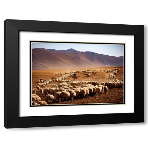 Saandfrac14;Raandfrac14; Black Modern Wood Framed Art Print with Double Matting by Cacim, Murat