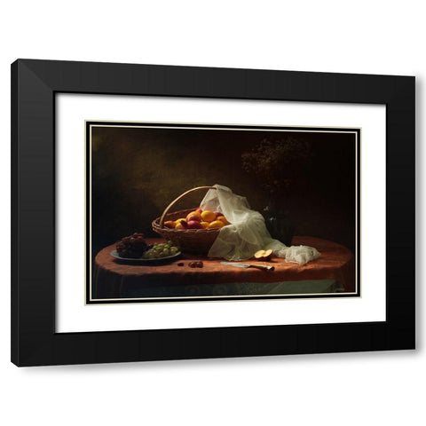 The Autumn Still Life Black Modern Wood Framed Art Print with Double Matting by Ustinagreen