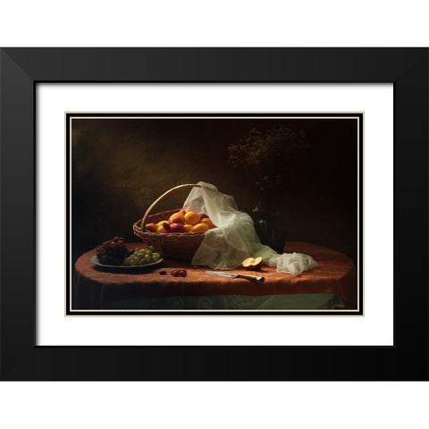 The Autumn Still Life Black Modern Wood Framed Art Print with Double Matting by Ustinagreen