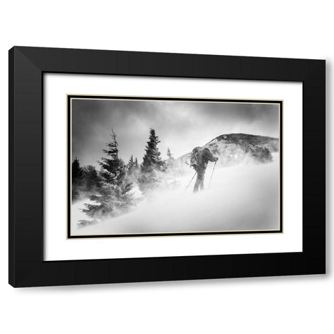 Searching For A Path Black Modern Wood Framed Art Print with Double Matting by Balazovic, Lubos