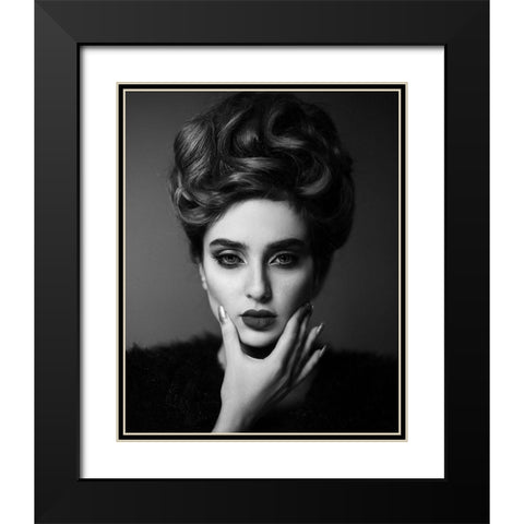 Sharp Black Modern Wood Framed Art Print with Double Matting by Hamidnezhad, Amin