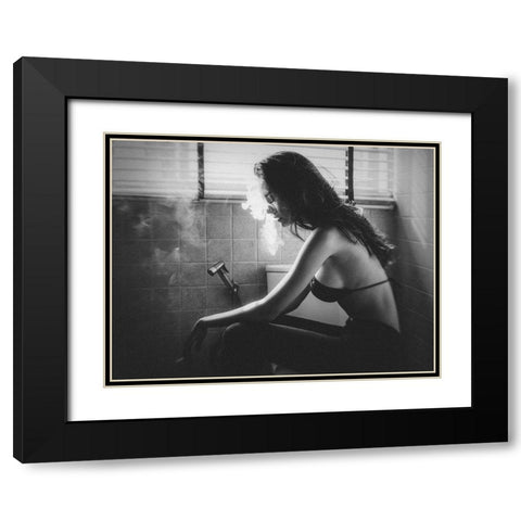No.53 Black Modern Wood Framed Art Print with Double Matting by M, Adirek