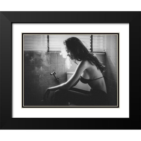 No.53 Black Modern Wood Framed Art Print with Double Matting by M, Adirek