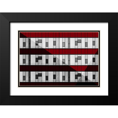 Shadows Black Modern Wood Framed Art Print with Double Matting by Schuster, Inge