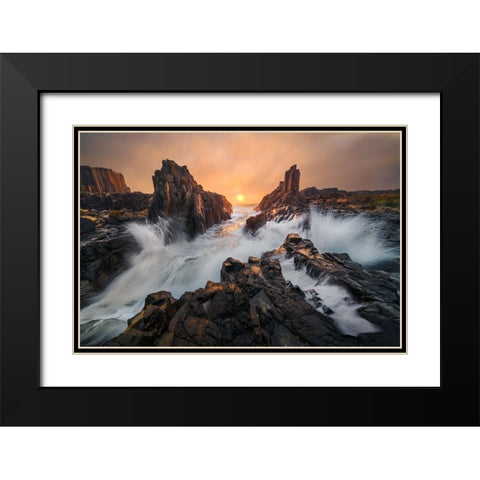 Let The Light Breaking Through Black Modern Wood Framed Art Print with Double Matting by Fan, Tim
