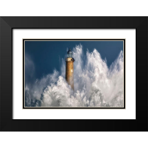 The Power Of The Sea. Black Modern Wood Framed Art Print with Double Matting by Saavedra Ruiz, Sergio