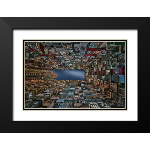 Infinite Windows Black Modern Wood Framed Art Print with Double Matting by Figueras, Antoni