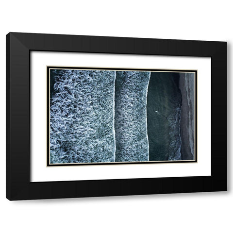 Challenger Black Modern Wood Framed Art Print with Double Matting by Sakai, Takane