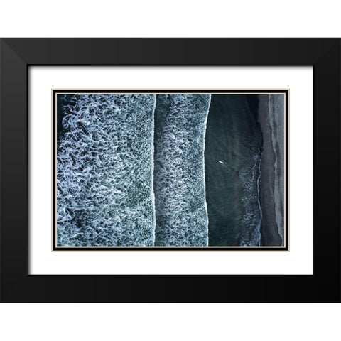 Challenger Black Modern Wood Framed Art Print with Double Matting by Sakai, Takane