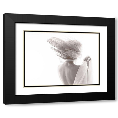 Flying Mind Black Modern Wood Framed Art Print with Double Matting by Blom, Therese
