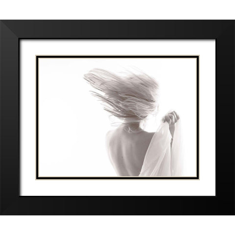 Flying Mind Black Modern Wood Framed Art Print with Double Matting by Blom, Therese