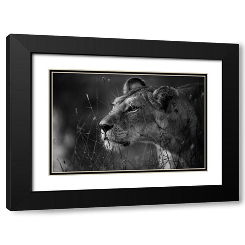 Untitled Black Modern Wood Framed Art Print with Double Matting by Forte, Simona