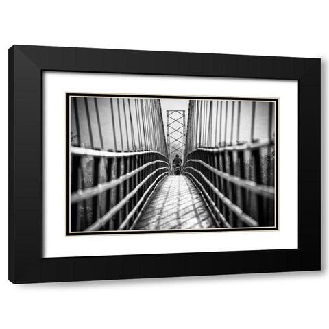 Keralas Streets Black Modern Wood Framed Art Print with Double Matting by Tagliarino, Marco