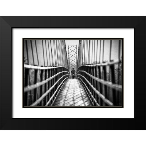 Keralas Streets Black Modern Wood Framed Art Print with Double Matting by Tagliarino, Marco