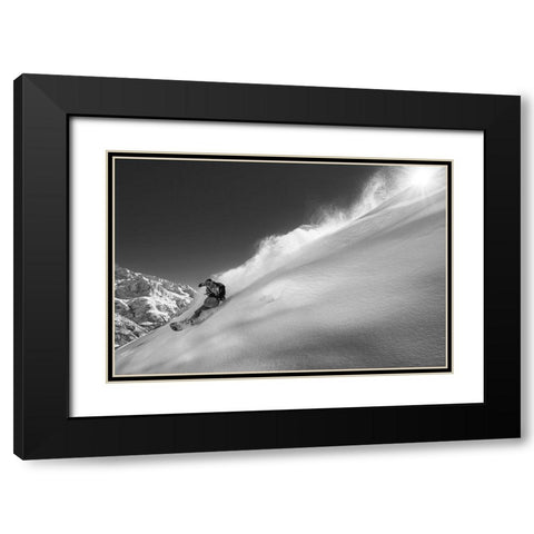 Ridge Black Modern Wood Framed Art Print with Double Matting by Sanne, Jakob
