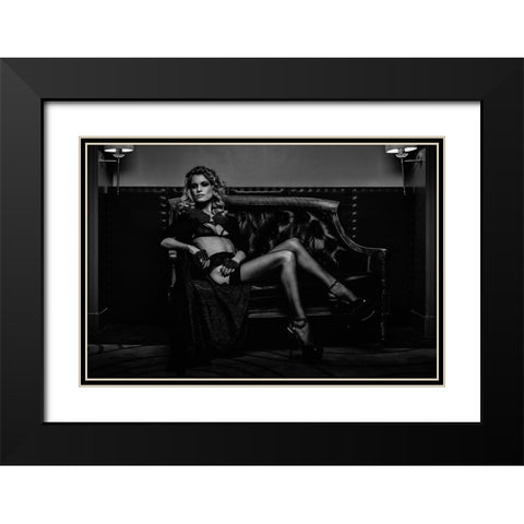 Alexia En Noir Black Modern Wood Framed Art Print with Double Matting by Kreiten, Mike