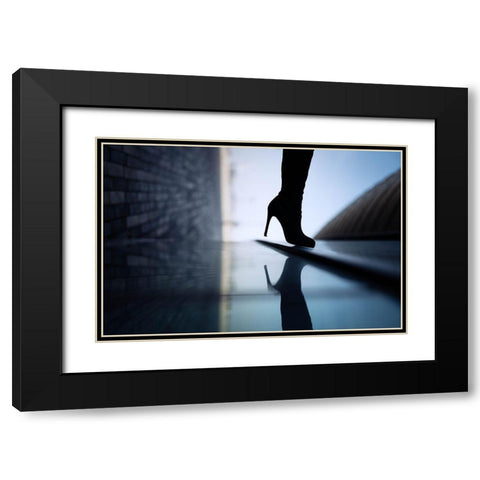 Reflections Black Modern Wood Framed Art Print with Double Matting by Shepelev, Yuri