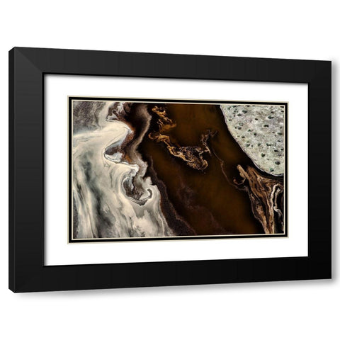 The Pattern Black Modern Wood Framed Art Print with Double Matting by Chang, Phillip
