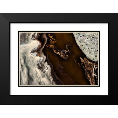 The Pattern Black Modern Wood Framed Art Print with Double Matting by Chang, Phillip