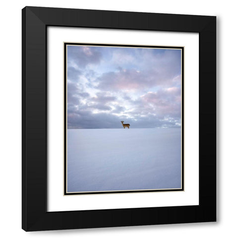 Alone Black Modern Wood Framed Art Print with Double Matting by Lindsten, Christian