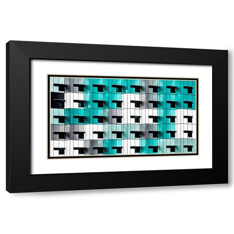Forty Windows Black Modern Wood Framed Art Print with Double Matting by Pearson, Wayne