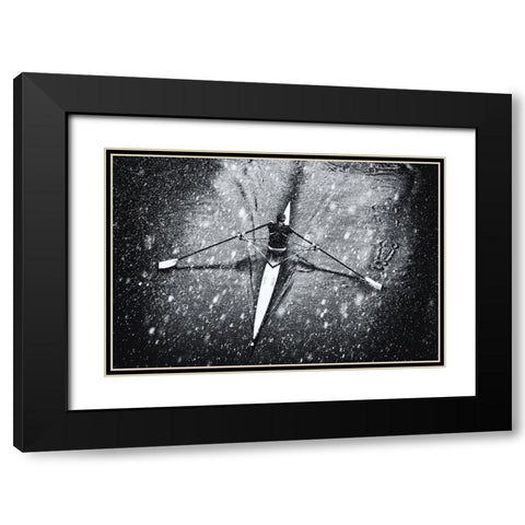 Winter Picture Black Modern Wood Framed Art Print with Double Matting by Hartlieb, Jurgen