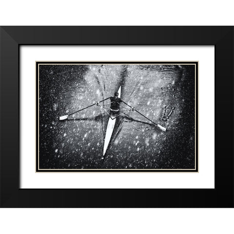 Winter Picture Black Modern Wood Framed Art Print with Double Matting by Hartlieb, Jurgen