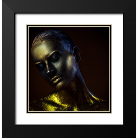 Time. Hourglasses. Black Modern Wood Framed Art Print with Double Matting by Kovalev, Ivan