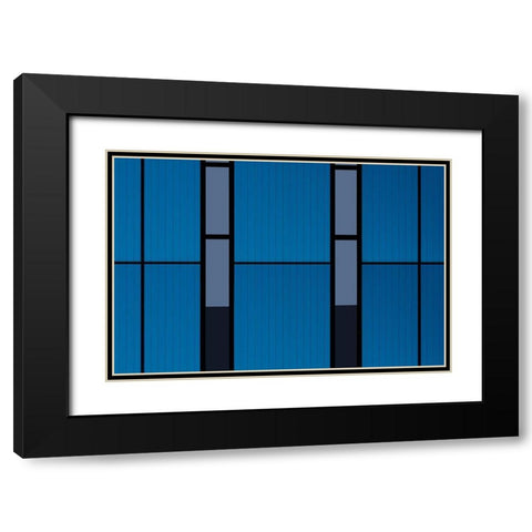 Blues And Black........... Black Modern Wood Framed Art Print with Double Matting by Niezen, Jan