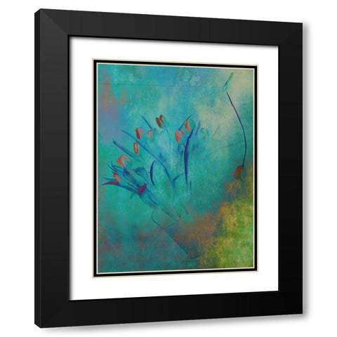 Tulips (2) Black Modern Wood Framed Art Print with Double Matting by Devos, Delphine