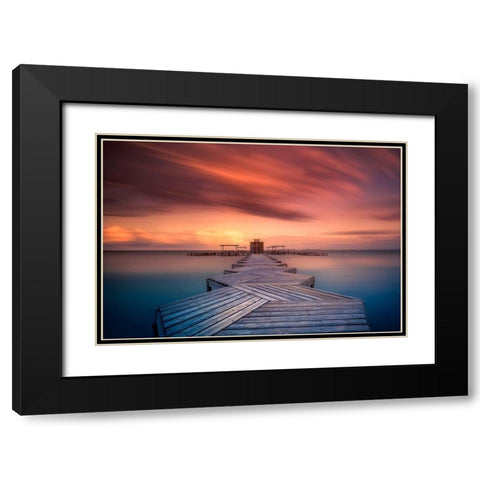 The Old Spa Black Modern Wood Framed Art Print with Double Matting by Antonio Trivino, Jose